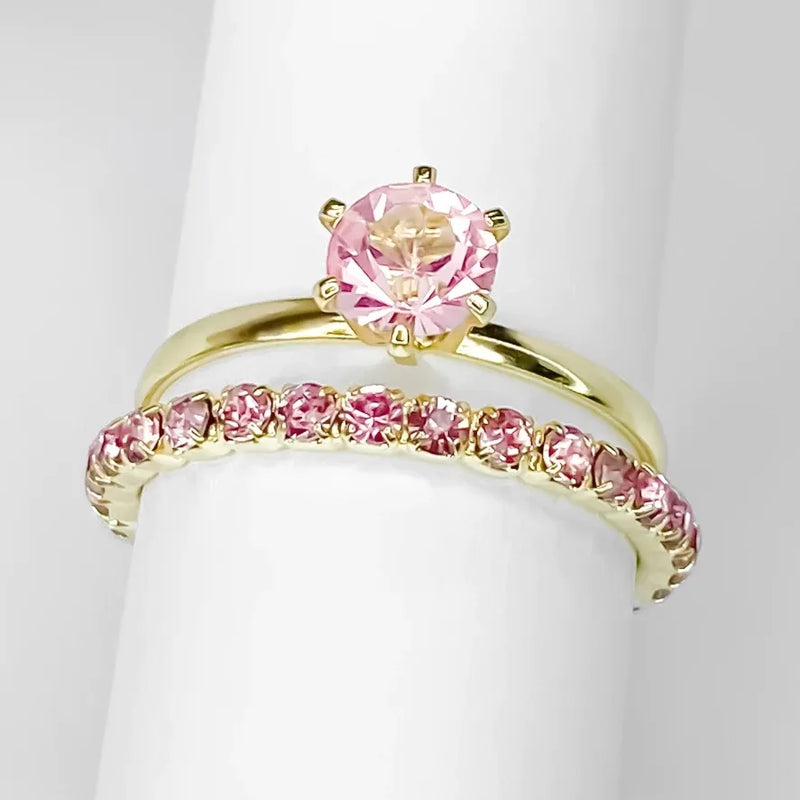 Kit de Anéis Banhados a Ouro